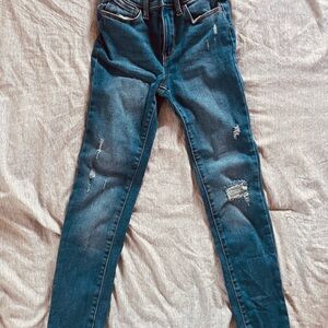 Girls-  Distressed Blue Jeans